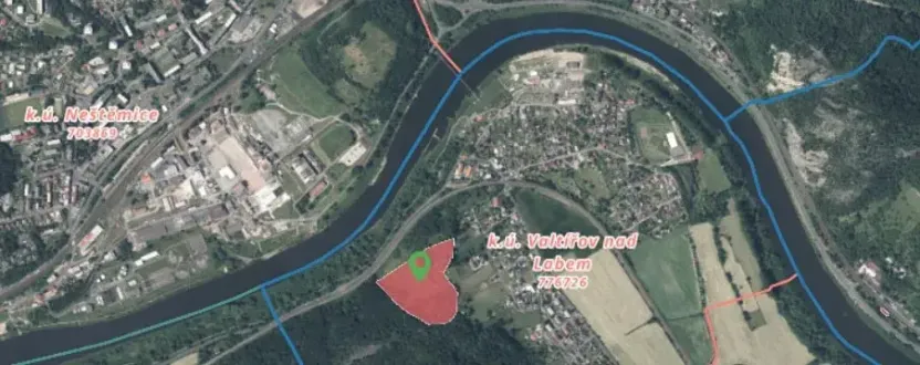 Pronájem louky, Velké Březno, 39851 m2