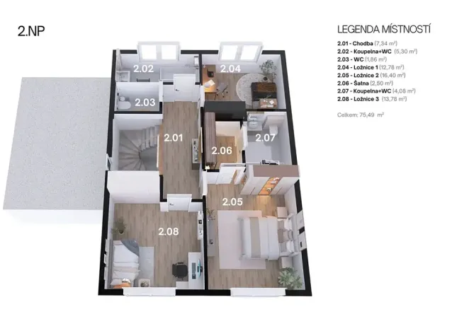 Prodej rodinného domu, Kamenice, Benešovská, 156 m2