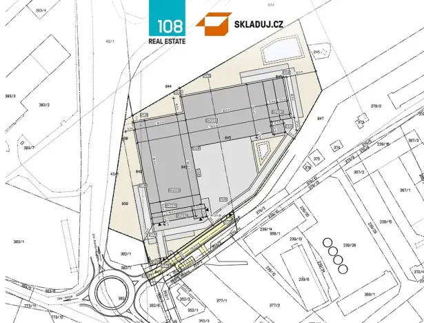 Pronájem skladu, Zápy, 10000 m2