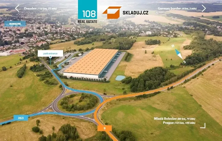 Pronájem skladu, Rumburk, Bentelerova, 11000 m2