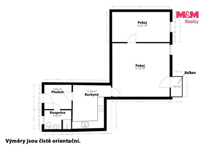Pronájem bytu 2+1, Nýrsko, Petra Bezruče, 71 m2