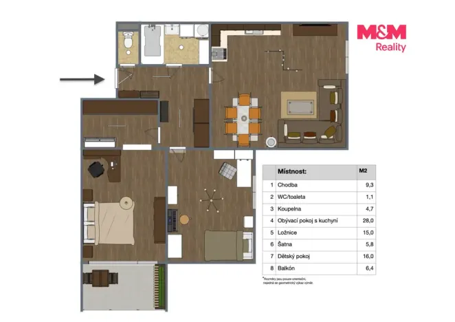 Prodej bytu 3+kk, Holubice - Kozinec, Lipová, 86 m2