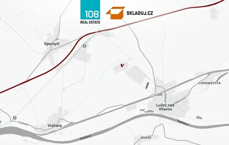 Pronájem skladu, Lužec nad Vltavou, 44900 m2