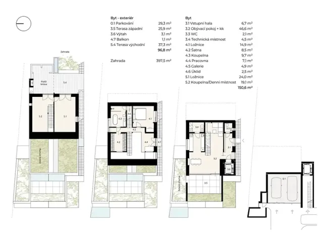 Prodej bytu 5+kk, Lelekovice, Zahumení, 151 m2