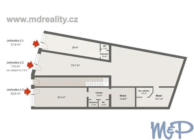 Prodej obchodního prostoru, Třebíč, Hasskova, 240 m2