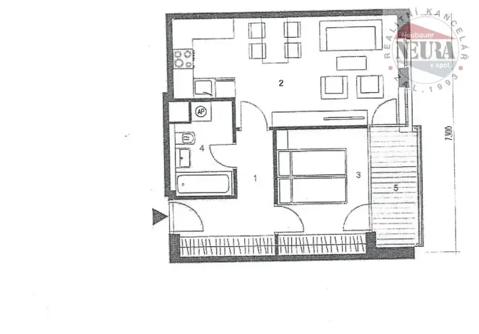 Pronájem bytu 2+kk, Praha - Holešovice, U průhonu, 47 m2