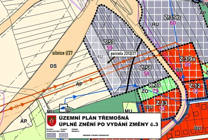 Prodej komerčního pozemku, Třemošná, 3650 m2