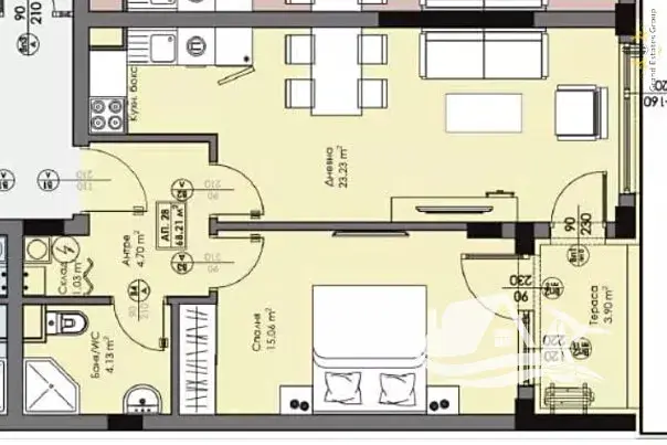 Prodej bytu 2+kk, Burgas, Bulharsko, 59 m2