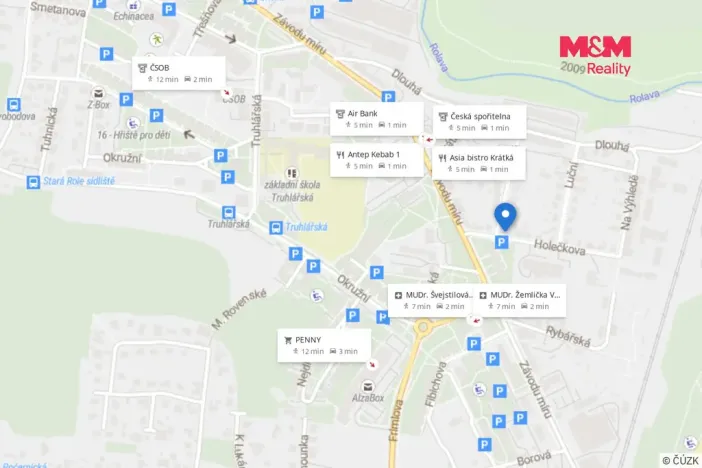 Pronájem bytu 1+1, Karlovy Vary - Stará Role, Holečkova, 33 m2