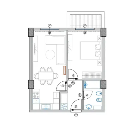 Prodej bytu 2+kk, Qerret, Albánie, 59 m2