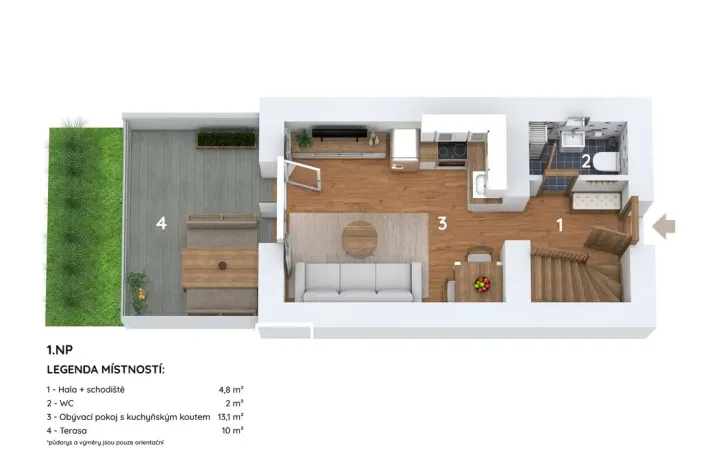 Prodej bytu 2+kk, Horní Maršov, Promenáda, 38 m2