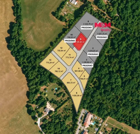 Prodej pozemku pro bydlení, Líšťany, 729 m2