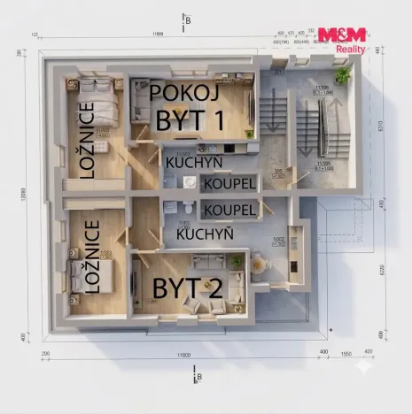 Prodej bytu 2+kk, Opočno, Nádražní, 47 m2