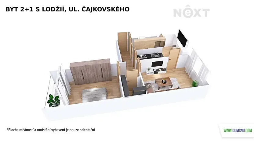 Pronájem bytu 2+1, Šumperk, Čajkovského, 56 m2