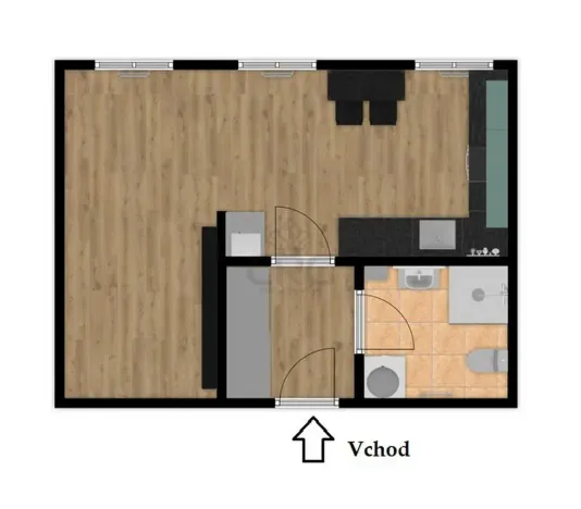 Pronájem bytu 1+kk, Brno - Zábrdovice, Tkalcovská, 32 m2
