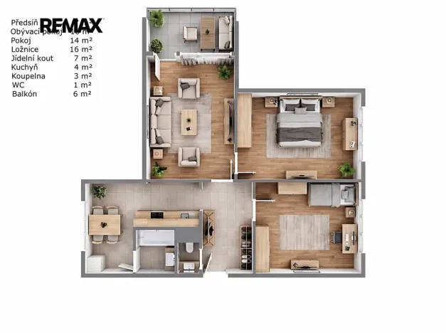 Prodej bytu 3+1, Horšovský Týn, Lidická, 72 m2