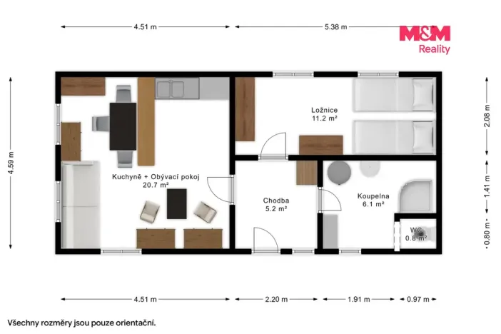 Prodej rodinného domu, Němčice, 44 m2