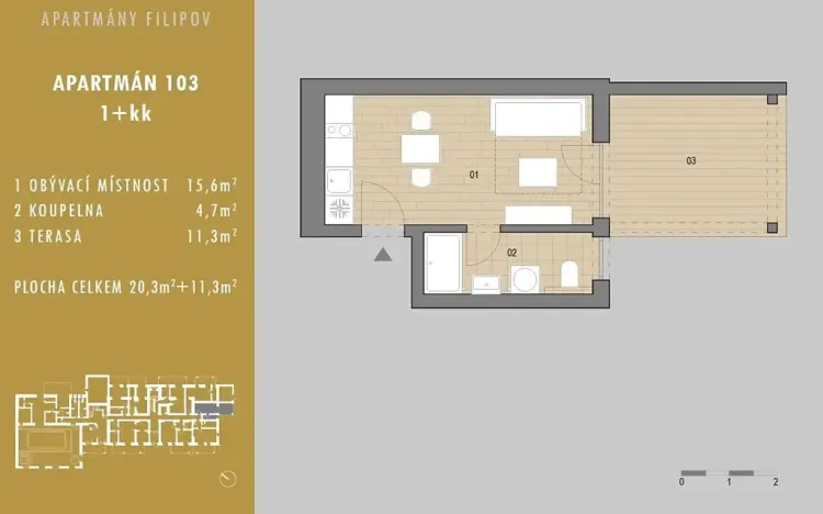 Prodej apartmánu, Javorník, 22 m2