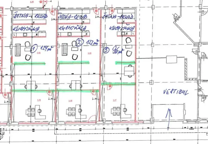 Pronájem kanceláře, Praha - Uhříněves, Přátelství, 96 m2