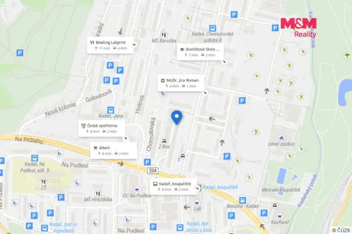 Prodej bytu 2+1, Kadaň, Chomutovská, 54 m2