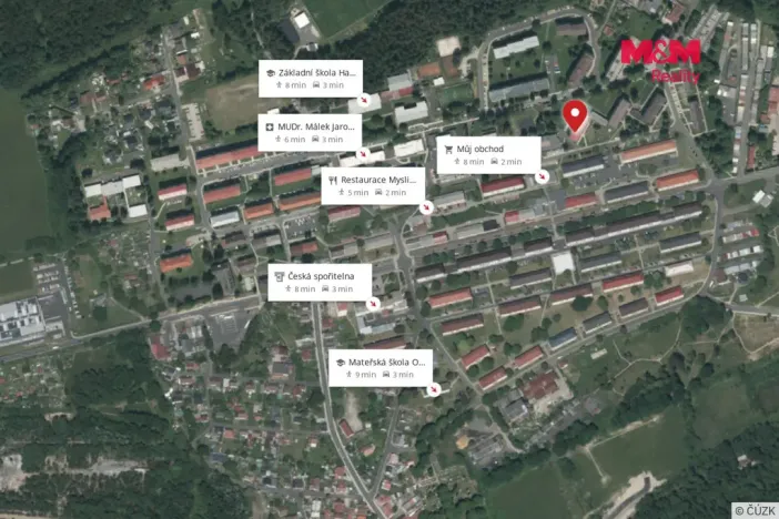 Prodej bytu 3+1, Habartov, Čs. armády, 56 m2