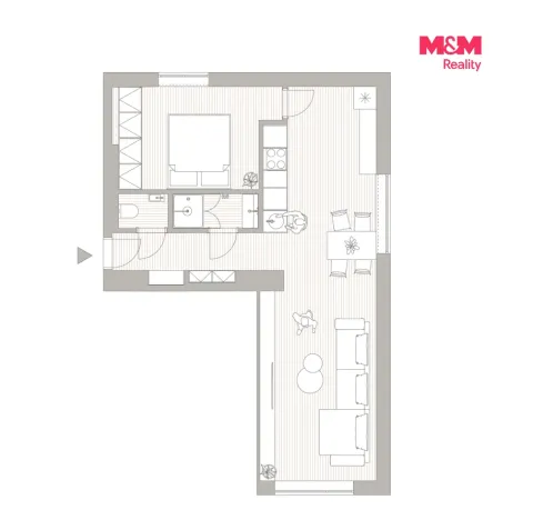 Pronájem bytu 2+kk, Moravany, 9. května, 56 m2