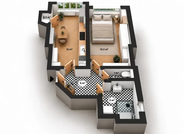 Prodej bytu 1+1, Praha - Dejvice, Velvarská, 38 m2