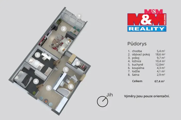 Prodej bytu 3+1, Česká Lípa, Svárovská, 65 m2