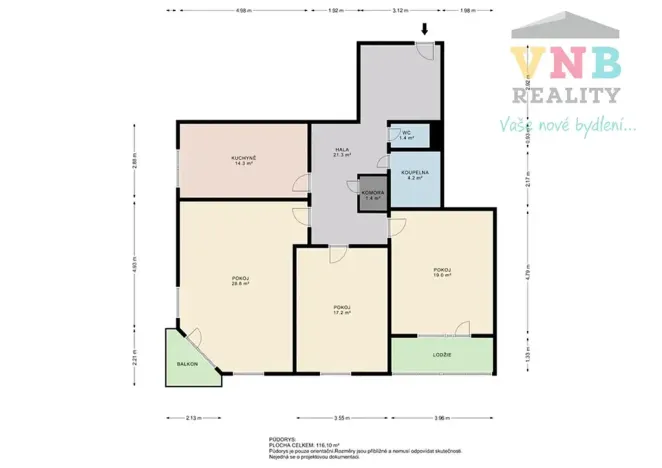 Prodej bytu 3+1, Prostějov, 102 m2