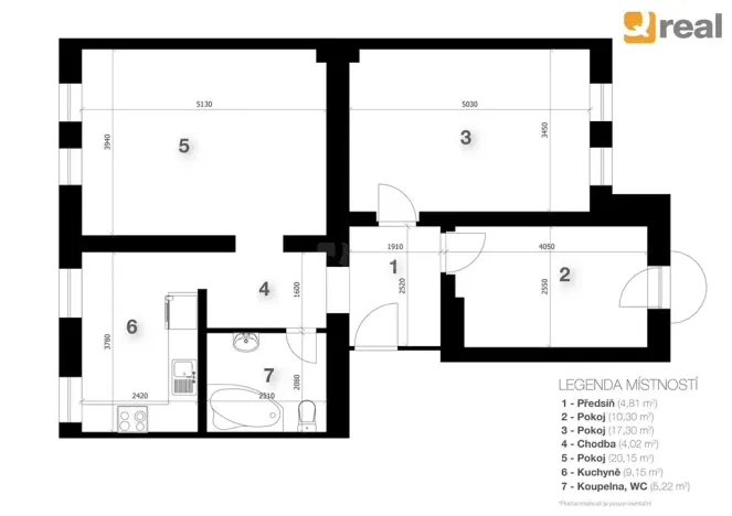 Prodej bytu 3+1, Liberec, Hanychovská, 79 m2