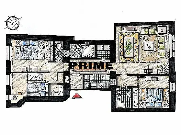 Pronájem bytu 4+1, Praha - Nové Město, Odborů, 100 m2