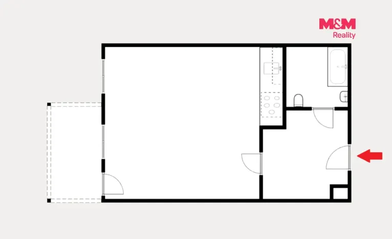 Prodej bytu 1+kk, Praha - Horní Měcholupy, Boloňská, 33 m2