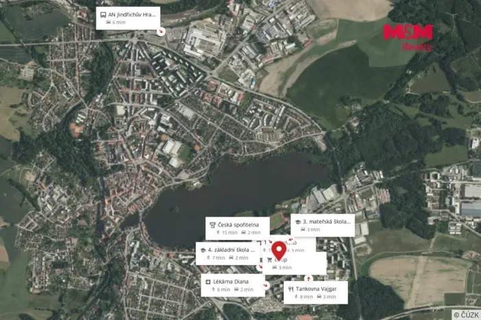 Pronájem bytu 1+1, Jindřichův Hradec - Jindřichův Hradec III, sídliště Vajgar, 37 m2