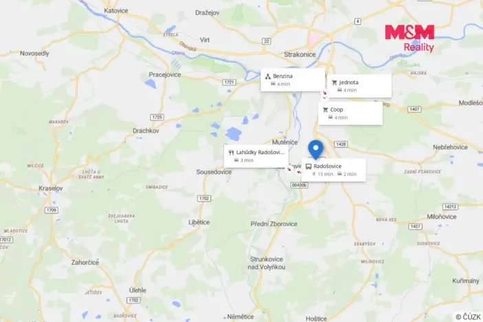 Pronájem komerčního pozemku, Radošovice, 1500 m2
