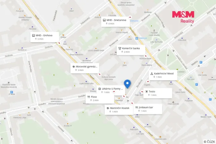 Prodej bytu 2+kk, Brno - Veveří, Slovákova, 60 m2