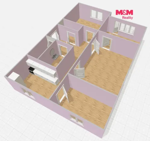 Prodej bytu 4+1, Chrudim, Na Ostrově, 82 m2