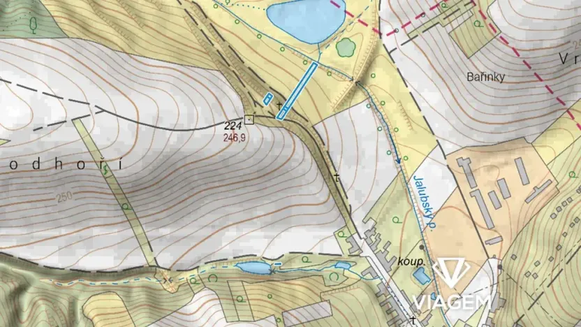 Prodej pole, Jalubí, 980 m2