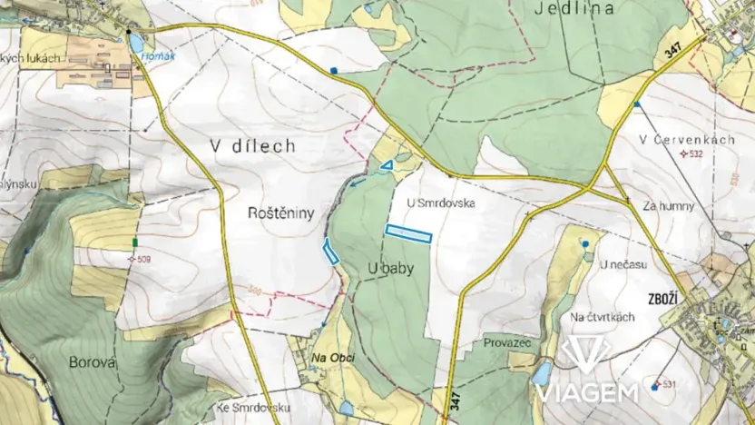 Prodej podílu pole, Habry, 1871 m2