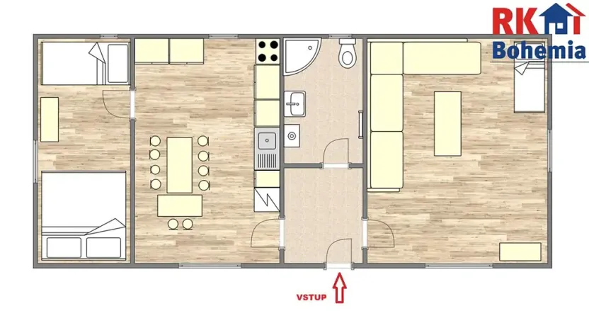Pronájem rodinného domu, Tuchoraz, 72 m2