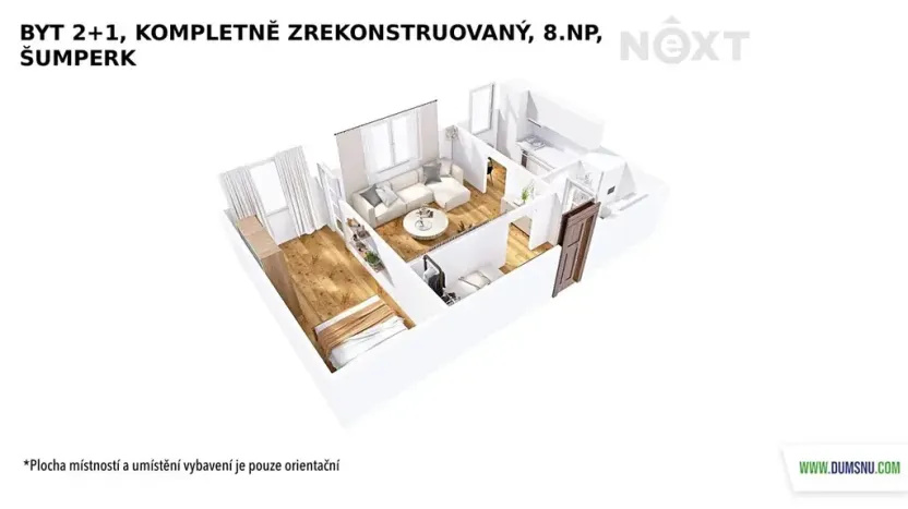 Pronájem bytu 2+1, Šumperk, Jugoslávská, 46 m2