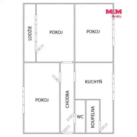 Pronájem bytu 3+1, Chomutov, Kamenná, 76 m2