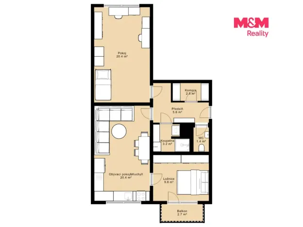 Prodej bytu 3+kk, České Budějovice - České Budějovice 3, Staroměstská, 64 m2