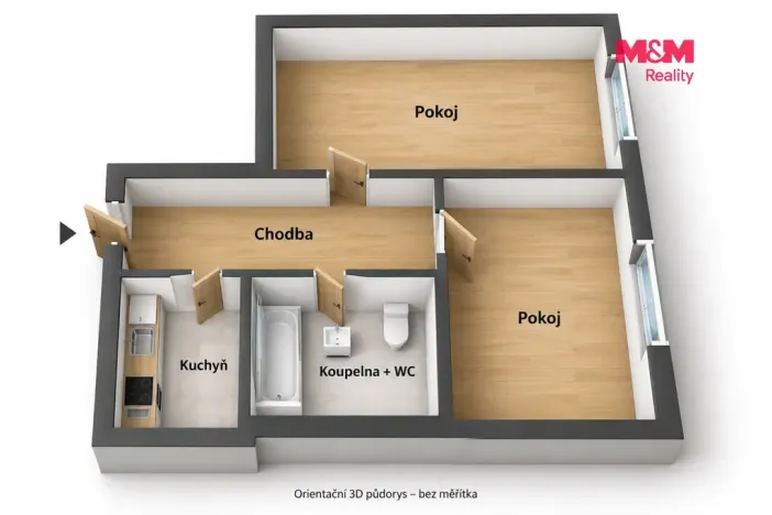 Prodej bytu 1+1, Vysoké Mýto - Litomyšlské Předměstí, U Potoka, 38 m2