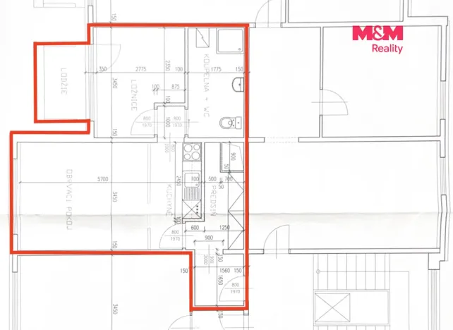 Prodej bytu 2+kk, Veselí nad Lužnicí - Veselí nad Lužnicí I, Blatské sídliště, 40 m2