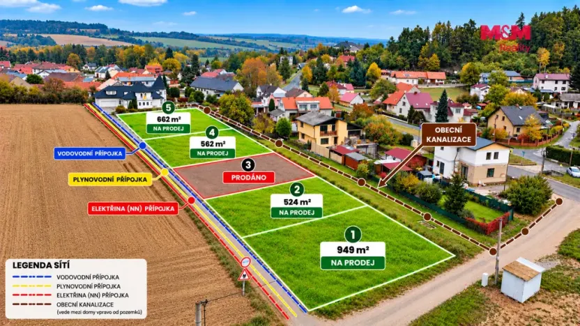 Prodej pozemku pro bydlení, Třemošná - Záluží, 524 m2