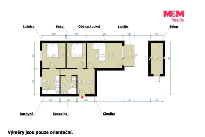 Prodej bytu 3+1, Křivoklát, 60 m2