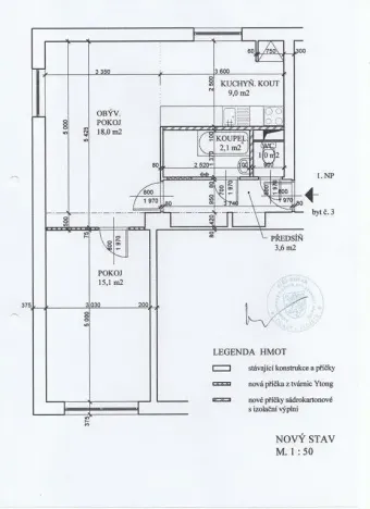 Prodej bytu 2+kk, Ostrava, Opavská, 53 m2