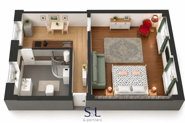 Pronájem bytu 1+kk, Česká Lípa, Mlýnská, 40 m2