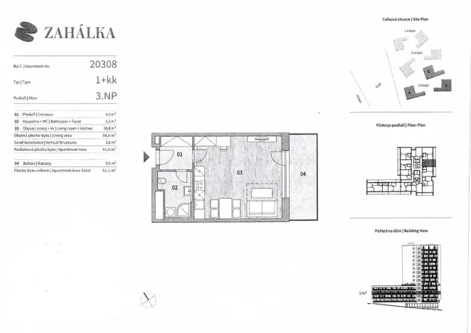 Pronájem bytu 1+kk, Praha - Modřany, Mezi vodami, 39 m2