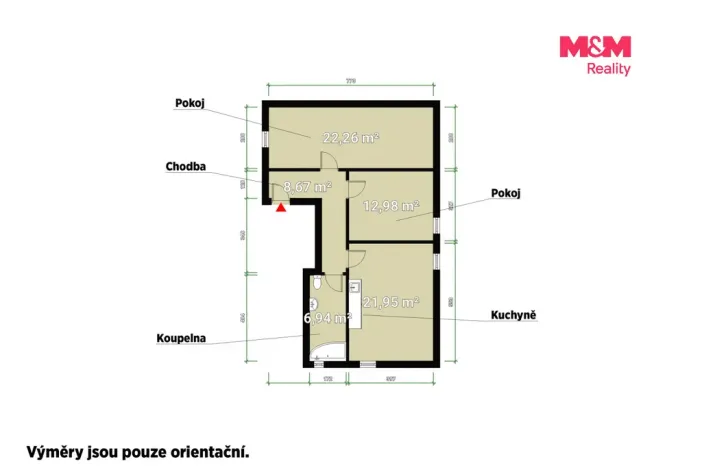 Pronájem bytu 3+kk, Chrást, tř. Čs. odboje, 72 m2